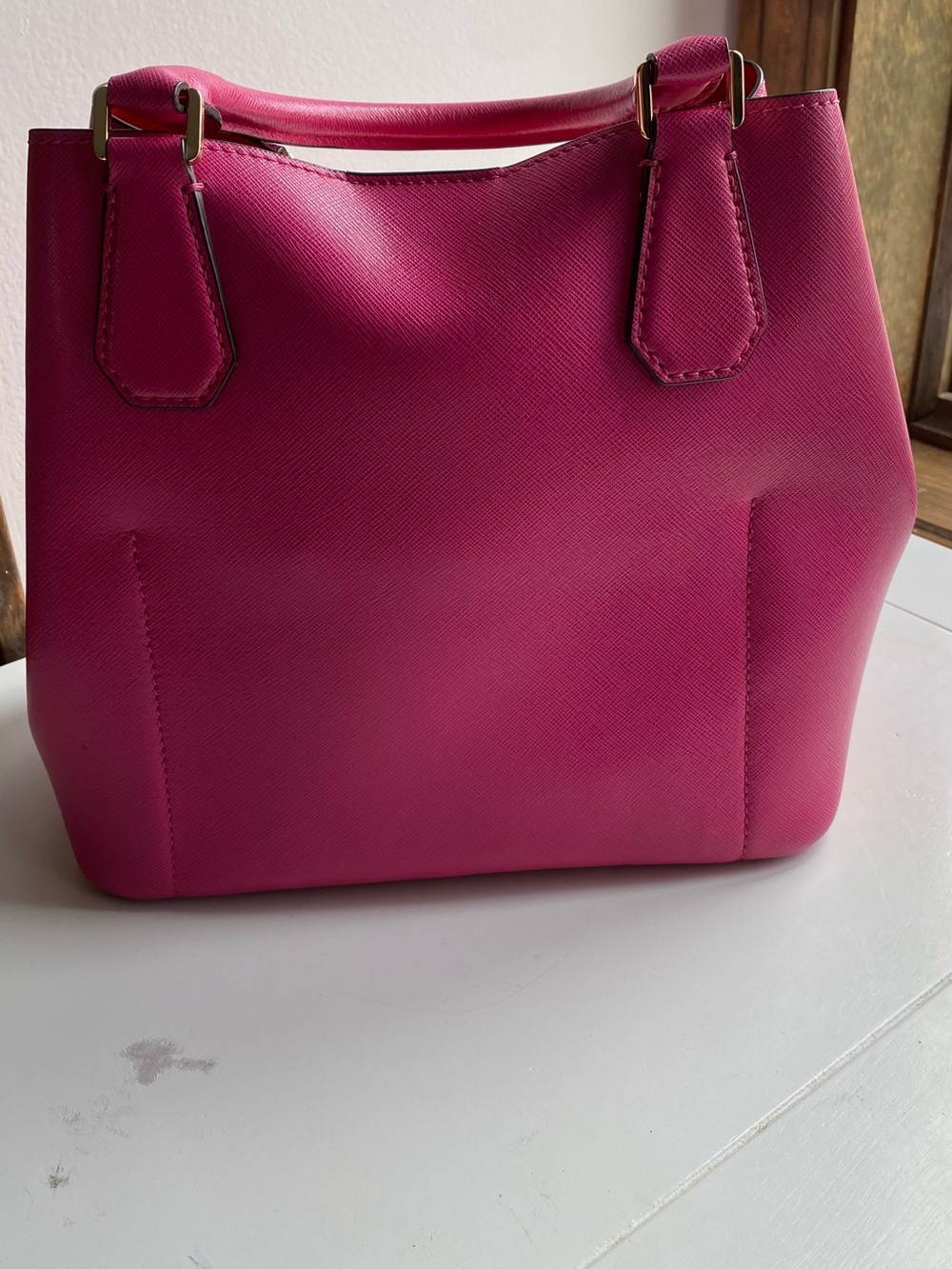 Michael Kors Fuchsia Saffiano Leather Bag - Picture 8 of 13